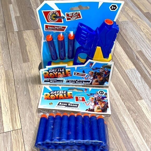 New Battle Royal Mini Strike Nerf Gun Shooter and ammo reload 18 darts Fortnite - Picture 1 of 5